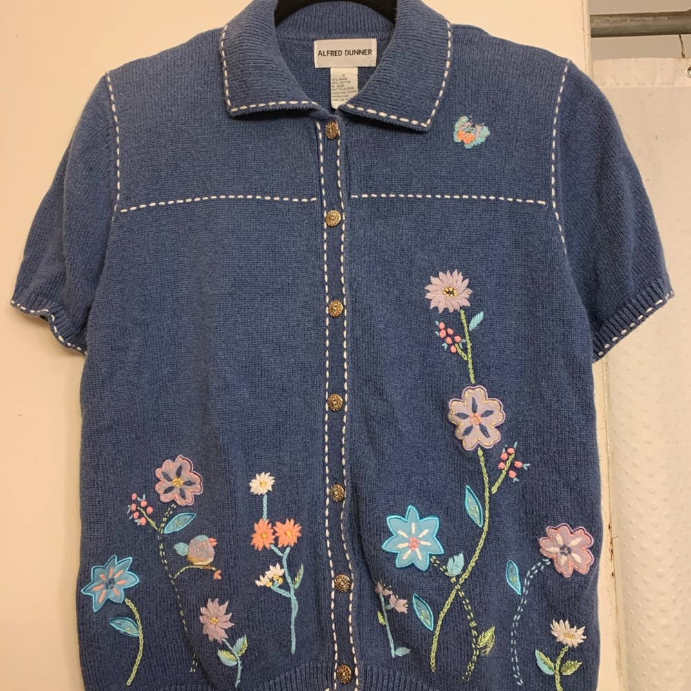 Blue knit vest